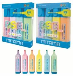 Set textmarkere Mitama, 4 culori Fluo, varf tesit 5 mm (MI062852)