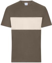 Daiber Tricou cu bandă contrastantă 8049 - Muddy brown / piatra de nisip | 2XL (8049-1782974144)