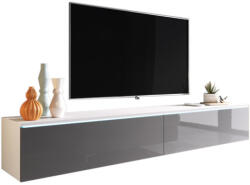Expedo MENDES D TV asztal - fehér/szürke fényes / IGEN / 180 (151178i)
