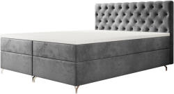 Expedo FESTER 2 kárpitozott boxspring ágy - szürke / 200x200 (238926)