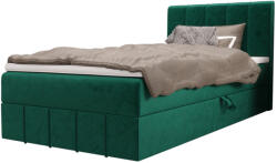 Expedo HAMAN kárpitozott boxspring ágy - monolith 37 / balos / 90x200 (240126)