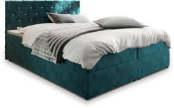 Expedo IRANA kárpitozott boxspring ágy - zöld / 160x200 (255623)