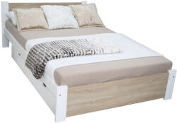 Expedo LAPIS Ágy + matrac + rács INGYENES - sonoma/fehér / 180x200 / IGEN (155806i)