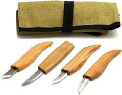 BeaverCraft Set de bază Beavercraft de 4 cuțite (4 cuțite în husă) S07