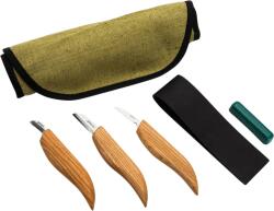 BeaverCraft Set cuțite pentru sculptură Beavercraft (3 cuțite în husă + accesorii) S06