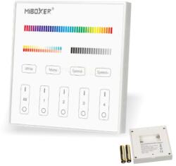 Mi-Light / MIBOXER RGB CW+WW 8 csatornás rádiós fali távirányító, szín és színhőmérséklet szabályzás egyben, wifi rendszerhez kapcsolható (B4)