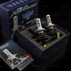 X3 Led Light Lumileds Legújabb CSP ledekkel szerelt, foncsorozott 20W-os H3 szett (2db) Kis hőtermelés, hosszabb élettartam (SA01249)