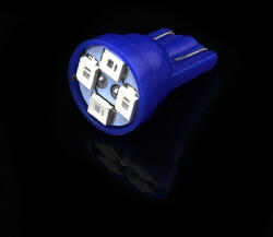 Ledszaki T10 lapos fejjel műszerfalba 12V, kék színnel