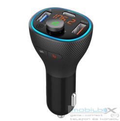 ART transmiter FM bluetooth 5.0 + USB A QC3.0 + Typ C (total 30W) FM-73 black