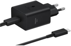 Samsung Töltő szett USB-C adapter QC Type-C kábellel 45W fekete (EP-T4511XBE)