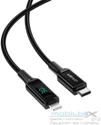 ACEFAST cable Type C to Lightning 8-pin MFi 3A PD30W LCD C6-01 1, 2m black