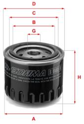 SOFIMA Filtru ulei SOFIMA S 6140 R (S 6140 R) - fixbox