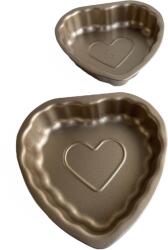 Cyrax Set 2 tavi cuptor, forma inima, 12cm (Set2CuptorInima)
