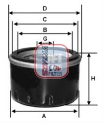 SOFIMA Filtru ulei SOFIMA S 3800 R (S 3800 R) - fixbox