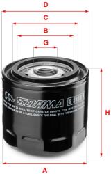 SOFIMA Filtru ulei SOFIMA S 3480 R (S 3480 R) - automobilus