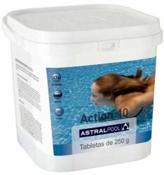 Astral Pool Action 10 fertőtlenítő tabletta (többfunkciós tabletta pH csökkentővel) - 5kg (8432611940147)