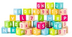 Woodyland Colored Dice With Letters And Numbers 40db