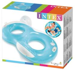 Intex Dupla Háttámlás Kerek Matrac Kék Színben - 198X117cm