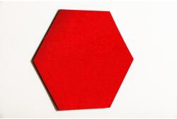 Noizero wall felt, akusztikus hangelnyelő falpanel hatszög, piros 55x48x2cm (AFPF-14)
