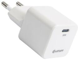 eSTUFF Infinite USB Type-C GaN Hálózati Töltő - 30 W, Fehér (ES637027)