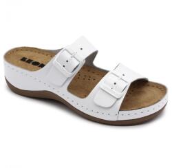 LEON 908 LEON Comfort női bőr papucs (LEON1012-fehér38)