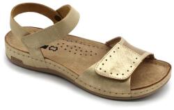 LEON 965 LEON Comfort női bőr szandál (LEON3633-arany-csillogós39)