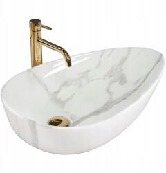 Rea Greta Bianco 65x39 cm shiny white/grey (REA-U6501)