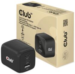 Club 3D 2X USB-C / USB-A Hálózati Töltő - 65W, Fekete (CAC-1913EU)