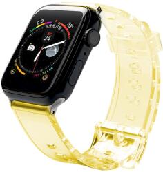 Fusion Light Apple Watch 2-7 Szilikon Szíj - 42/44/45 mm, Sárga (FULAP44MMYE)