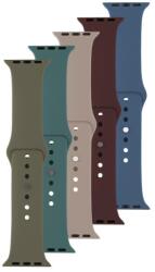 FIXED 239551 szilikon óraszíj készlet Apple Watch 38/40/41mm-es okosórákhoz, 5 különböző színű egy csomagban, FIXSST-436-5SET1 (FIXSST-436-5SET1)