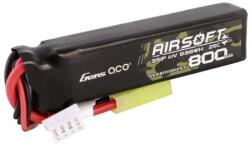 Gens ace Lipo 800MAH 11.1V 25C 3S1P Airsoft Gun Lipo Battery with mini Tamiya Plug (GEA8003S25T) - kontaktor