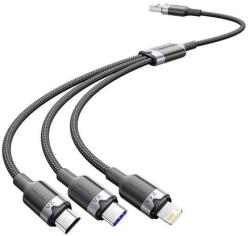 Vention USB 2.0 A-3-in-1 6A kábel Vention CTRBG 1.5M (fekete)