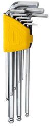 Deli EDL3090 imbuszkulcs készlet, 1, 5-10 mm (ezüst) (EDL3090)