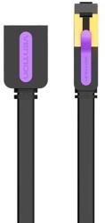 Vention Flat Network Cable Extension CAT7 Vention ICBBG RJ45 Ethernet 10Gbps 1.5m Black (ICBBG) - kontaktor