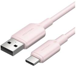 Vention USB 2.0 A és USB-C 3A közötti kábel Vention CTQPF 1M (rózsaszín)