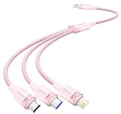 Vention USB 2.0 A és 3 az 1-ben 6A kábel Vention CTRPG 1.5M (rózsaszín) - kontaktor