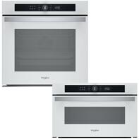 Whirlpool WOI4S8CM1SWA Beépíthető sütő, fehér + Whirlpool WMD44MW Beépíthető mikrohullámú sütő