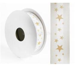  IRIS szalag ripsz fehér csillagos 25mm/10méter (QX_IMPEX_KFT_447112) (QX_IMPEX_KFT_447112)