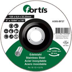 Fortis Disc polizare inox Fortis A30S-BF27, 125x22.23x6mm (4317784704908) - bricolaj-mag