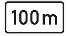  Indicator "100m", 231x420x2mm, calitate RAL RA1 [4251783600277] (4251783600277)