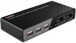 LINDY 2 Port HDMI 4K60 USB 2.0 and Audio KVM Switch (32809)