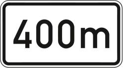  Indicator "400m", 330x600x2mm, calitate RAL RA2 [4251783606651] (4251783606651)