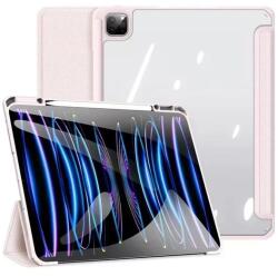 Dux Ducis Toby Smart Case mappa tok légpárnás sarok közepesen ütésálló érintőceruza tartó átlátszó hátlap Apple iPad Pro 13 (2024) rózsaszín (RS157408)