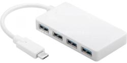 Goobay USB C -USB 3.0 (4 port) HUB fehér (662744)