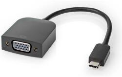 Nedis USB 3.0 Type C VGA/D-Sub Átalakító Fekete 20cm CCGP64852BK02 (CCGP64852BK02)