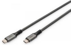 ASSMANN USB 4.0 Type C Összekötő Fekete 1m DB-300443-010-S (DB-300443-010-S)