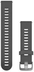 Garmin Forerunner 245 óraszíj 20 mm szürke szilikon rozsdamentes csat (Quick Release) (GG010-11251-1N)