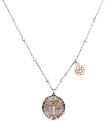 Amen Rózsaszín aranyozott ezüst nyaklánc CLAL