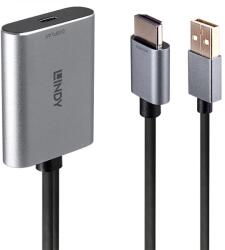 Lindy HDMI USB 2.0 Type C Átalakító Szürke 30cm 43347 (43347)