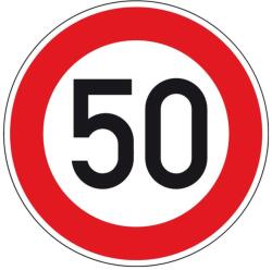  Indicator limita 50km/h, 600mm, folie RA2 [4251783605814] (4251783605814)